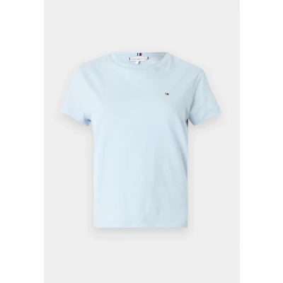 Afbeelding van Tommy Hilfiger SLUB Tshirt basic, Dames, Maat: Small, Breezy blue