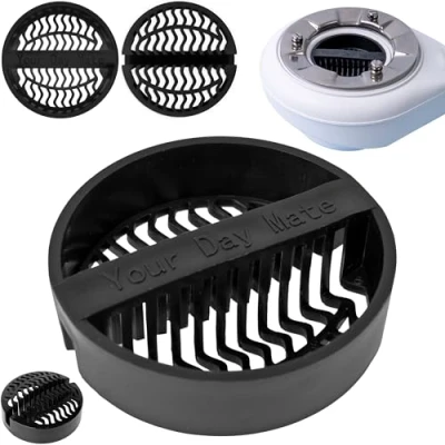 Afbeelding van Haarzeef voor douche, 2 stuks, in zwart, compatibel met Viega Tempoplex vanaf bouwjaar 2006 tot vandaag, vervangende dompelbuis, haarvanger, douche model 6961.96, 582 951, haarfilter, zeef,