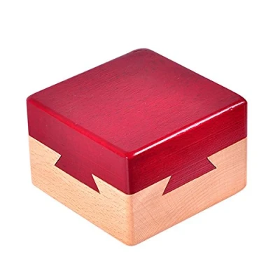 Afbeelding van (style 1) Zernnis Wooden Magic Puzzle Brain Teaser Lock Box for Intelligence Games