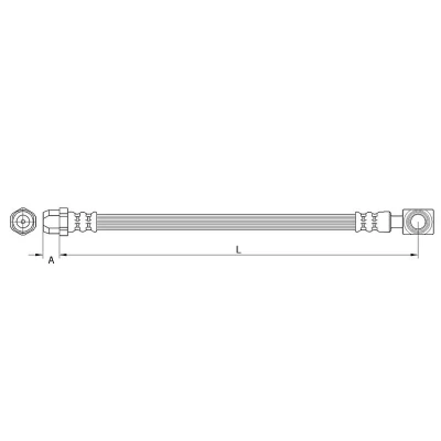 Afbeelding van METZGER 4111437 Remslang 434mm Banjo MINI: Hatchback (R50, R53) 1.6 One, Cooper, Cooper S 2001 2006
