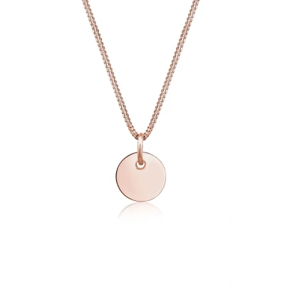 Afbeelding van Elli Dames Halsketting Plaatje Hanger Basis Geo Look in 925 Sterling Zilver