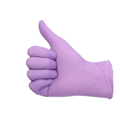 Afbeelding van Handschoenen Nitril Cat III poedervrij Paars M