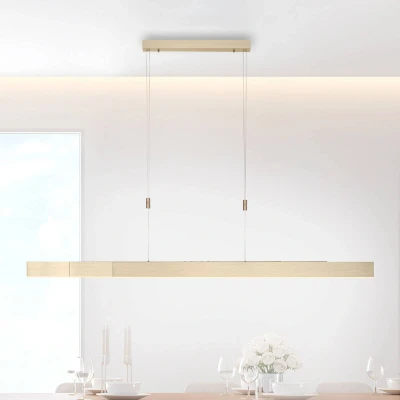 Afbeelding van Paul Neuhaus Hanglamp e Slide L 120 200 cm mat goud