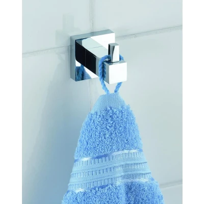 Afbeelding van Wenko 17966100 wandhaken San Remo Uno Power Loc bevestigen zonder boren, chroom roestvrij, 5 x 5,5 cm