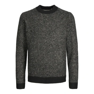 Afbeelding van Jack &amp; Jones Jcospace MOCK NECK SN Trui, Heren, Maat: XS, Black w peyote neps