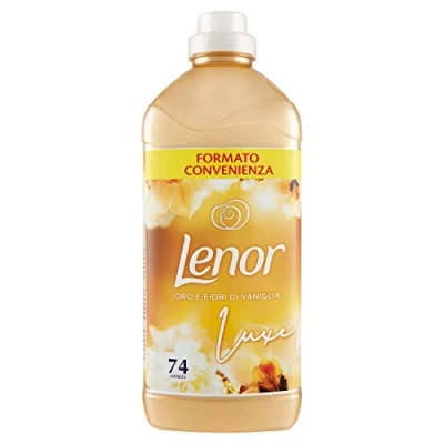 Afbeelding van Lenor wasverzachterconcentraat, 74 wasbeurten, goud en vanillebloemen, ruikt elke nacht tot een week