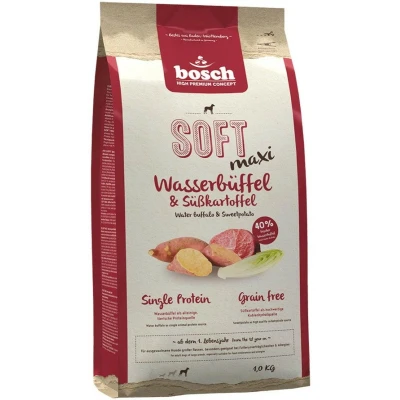 Afbeelding van bosch HPC SOFT Maxi Waterbuffel &amp; Zoete Aardappel Semi Moist hondenvoer voor volwassen honden van grote rassen Single Protein Grain Free 1 x kg