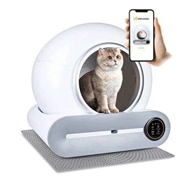 Afbeelding van Viervoeter Kattenbak zelfreinigend Automatische Bedienen via App 65L