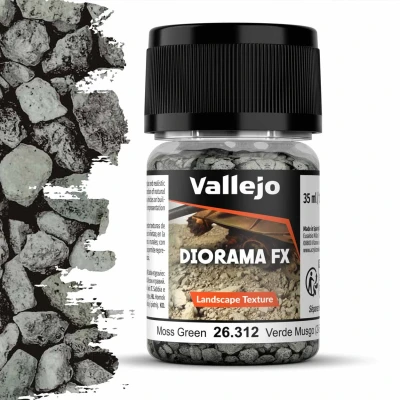 Afbeelding van Vallejo 26312 Landscape Textures 312 Mosgroen 2 5 mm 35ml Effecten potje