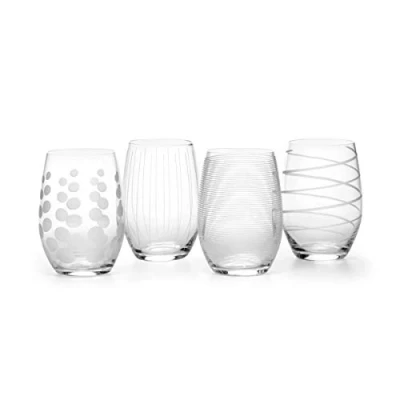 Afbeelding van Mikasa glazenset 503 ml transparant/zilver 4 stuks