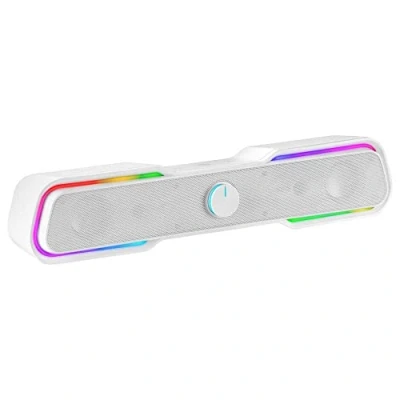 Afbeelding van Mars Gaming MSBXW Wit, RGB Soundbar, Bluethooth 5.0 + Jack 3.5, DSP Sound 10W