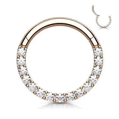 Afbeelding van High Quality clicker CNC front 1.2x8mm rose gold plated