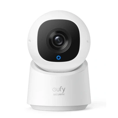 Afbeelding van eufy Security Indoor Cam C210, 1080p Resolutie Beveiligingscamera met 360 PTZ, Plug In Binnenhuis Wi Fi, Mens/Beweging Al, Ideale Babyfoon/Dierencamera/Huisbeveiliging (Refurbished)
