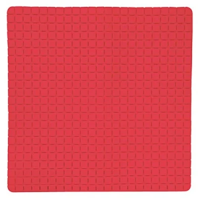 Afbeelding van MSV Douche/bad anti slip mat badkamer rubber rood 54 x cm Badmatjes