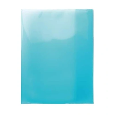 Afbeelding van HERMA 19627 kaft quart transparant turquoise, 10 stuks, maphoezen van duurzaam, afwisbaar en extra dik polypropyleenfolie, transparante notitiebeschermingsset voor schoolschriften, gekleurd