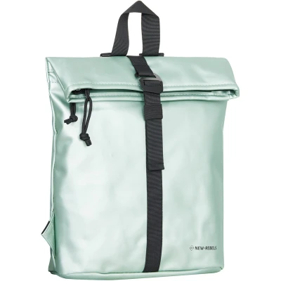 Afbeelding van New Rebels Mart Los Angeles Metallic Lichtgroen 7L Rolltop Rugzak Waterafstotend