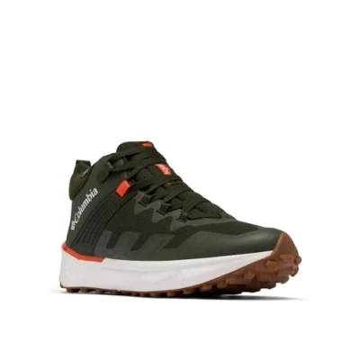 Afbeelding van Columbia Men&#039;s Facet 75 Mid Outdry, Waterproof Rise Trekking and Hiking Boots, Greenscape/Red Quartz, 9