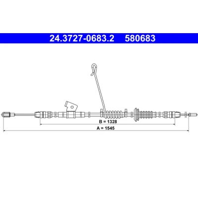Afbeelding van ATE Handremkabel 24.3727 0683.2