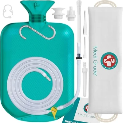 Afbeelding van Medi Grade professionele krimpset voor thuis Detox Kit Premium kwaliteit Enema met herbruikbare Enema, accessoires, handleiding, draagbare tas en meer