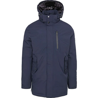 Afbeelding van Suitable Baz Winterjas Navy maat XL Heren met Regular fit Pasvorm Stretch Herenkleding