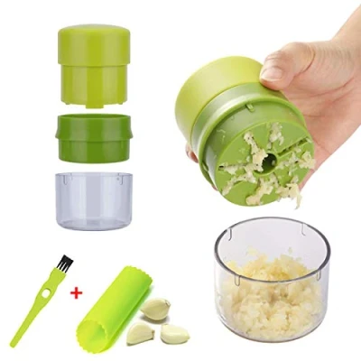 Afbeelding van HOTLIKE Knoflook Press, Grinder, Garlic Press Crusher Multifunctionele Squeezer voor Walnoot Pinda Gember Mincer Chopper Praktische Keuken Tool (Groen)