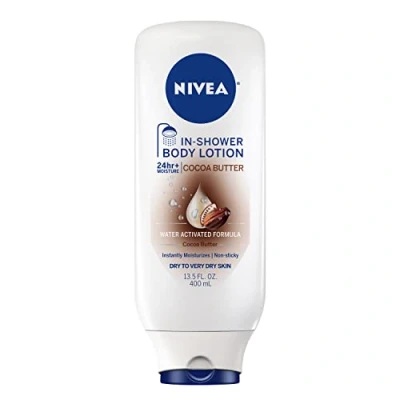 Afbeelding van NIVEA Cocoa Butter In Shower Body Lotion Non stick Voor Droge tot Zeer Huid 33,5 oz. Fles