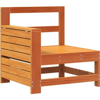 Afbeelding van Tuinbank met armleuning en klaptafel grenenhout wasbruin