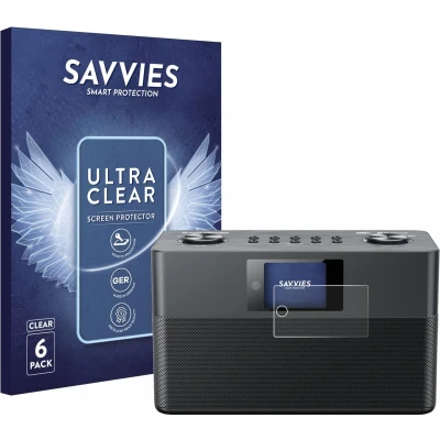 Afbeelding van Savvies Screenprotector voor Kenwood Smart Radio CR ST100S B Folie Beschermfolie transparant (6 Stuks)