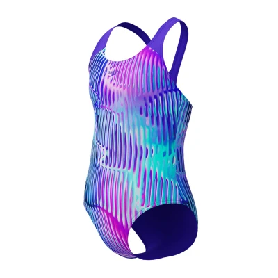 Afbeelding van Speedo Digital ALL OVER Splash BACK Badpak voor kinderen, Maat: 152, Indigo glow