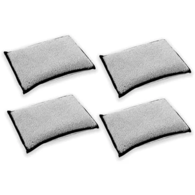 Afbeelding van auto interieurreinigingsdoek, 4 stuks spons reinigingspads, wasbaar, accessoires, interieurreiniging, microvezelspons, autoverzorging voor was, polijsten, lakreiniger