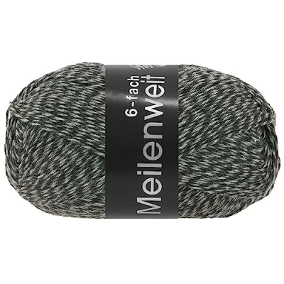 Afbeelding van LANA GROSSA Meilenweit 6 voudig 150, draads sokkenklassieker, wasmachinebestendig, handbreigaren, 80% scheerwol en 20% polyamide, 150 g wol voor breien haken, 390 m garen