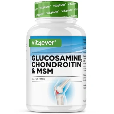 Afbeelding van Glucosamine Chondroïtine MSM 365 tabletten Hooggedoseerd met 2000 mg per dag 3 maanden voorraad Zonder ongewenste toevoegingen