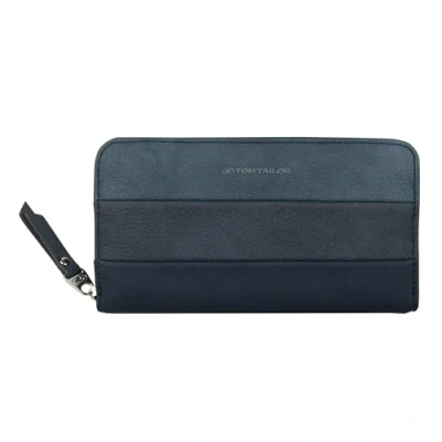Afbeelding van Tom Tailor Portemonnee ELLEN Long zip wallet in modieus streepdessin