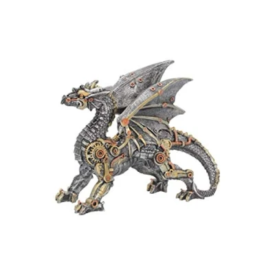 Afbeelding van Nemesis Now Beeld/figuur Dracus Machina (Small) Draak Zilverkleurig/Goudkleurig