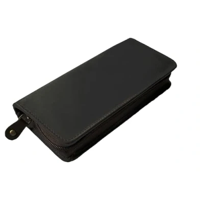 Afbeelding van Anders pennenetui leer Duits design etui lederen etui, donkerbruin, Medium,