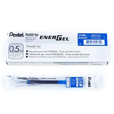 Afbeelding van Pentel Energel Pure LRN5TL CX Navullingen, gekleurde behuizing, blauw, 0, 25 mm lijndikte, naaldpunt, 1 VE = 12 stuks