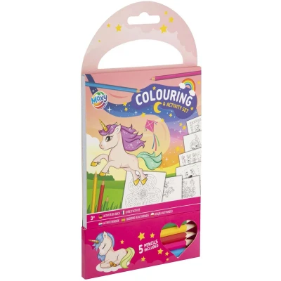 Afbeelding van Creative Craft Group Kleuren Activiteiten Set Roze met 5 Kleurpotloden
