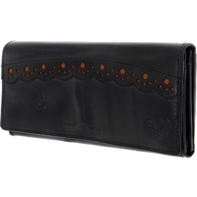 Afbeelding van bruno banani Leren Portemonnee Ziloo Wallet with Flap Black Zwart