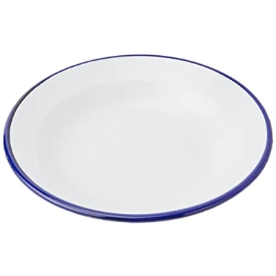 Afbeelding van Ibili Bord, diep, wit, 22 cm, roestvrij staal