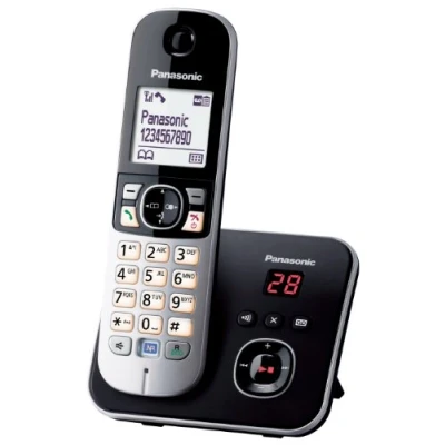 Afbeelding van Panasonic kx tg6821 draadloze telefoon antwoordapparaat zwart