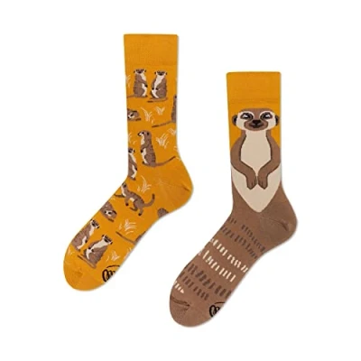 Afbeelding van Many Mornings Unisex sokken The Meerkat Maat: 39 42