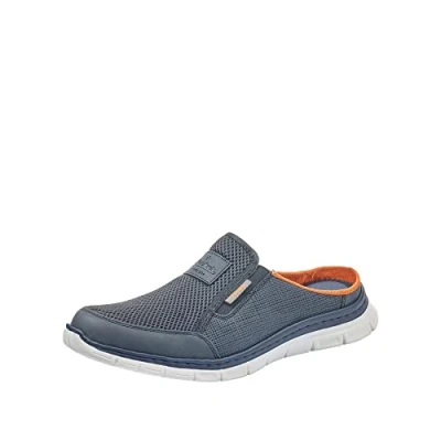 Afbeelding van Rieker Heren B4879 Clogs, Blauw Denim Atlantis 14, 43 EU