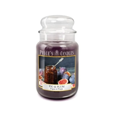 Afbeelding van Price&#039;s Fig &amp; Plum Large Jar Candle Zoet, heerlijk, kwaliteitsgeur Langdurige geur Tot 150 uur brandtijd