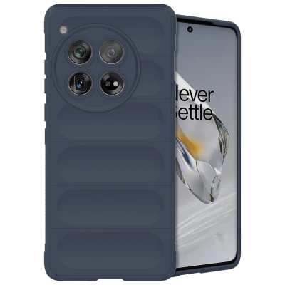 Afbeelding van OnePlus 12 Hoesje Siliconen en TPU (zacht) iMoshion Backcover/Softcase Donkerblauw Telefoonhoesje