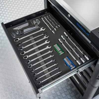 Afbeelding van Smoos® 39 delige ringratelset, kniesleutelset, inbus en torx Smoos Softmodule zilver