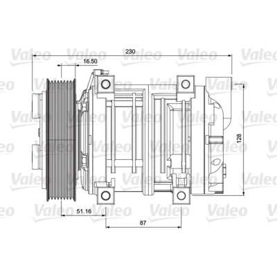 Afbeelding van Compressor, airconditioning VALEO 716658