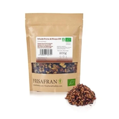 Afbeelding van FRISAFRAN Organic Bosvruchten Infusion in piramiden Ontspanning Rijk aan vitaminen 200g Gezonde thee Bio verfrissend lekker en gezond Forest Fruit