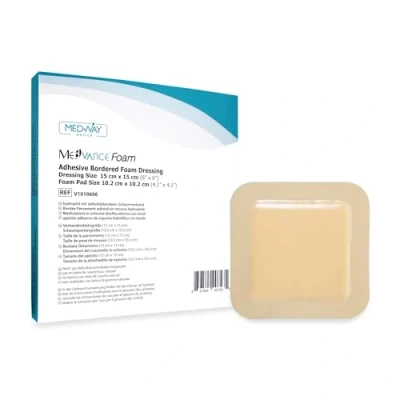 Afbeelding van MedVance TM Foam Bordered Adhesive Hydrophilic Dressinge 15 cm x (10 10 Pad) Box of 5 dressings