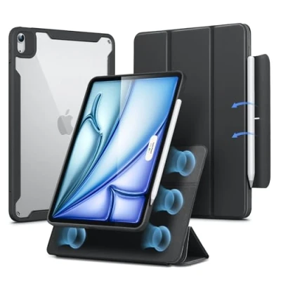 Afbeelding van ESR hoes voor iPad Air 2022, 5 hoes, 4 2020, 10,9 inch case, afneembare magnetische afdekking, verstelbare standaard /landschapsstandaard, potlood 2 functie, zwart