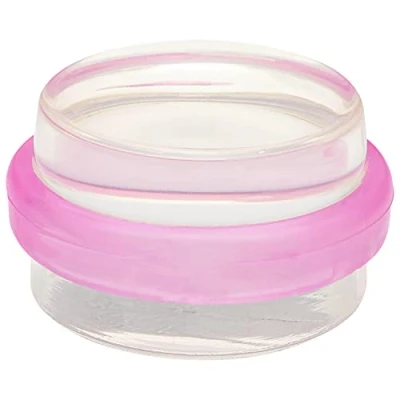 Afbeelding van WAGNER Vloer deurstopper CLEAR PINK diameter Ø 38 x 22 mm, hoogwaardig kunststof, transparant/roze, zelfklevend, verwijderbaar zonder resten achter te laten 15501711